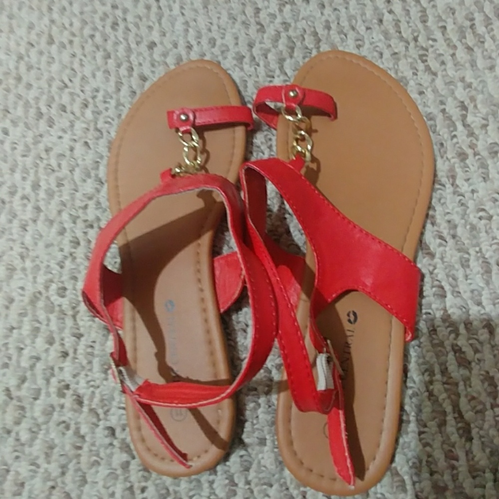 Body central sandal (red)